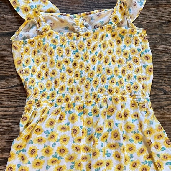 Sunflower Print Romper, Derek Heart, Shorts Size Medium,  Ruffle Straps - Picture 3 of 11